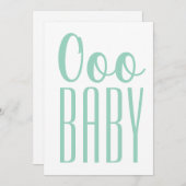 緑空白ののOooベビー:男の赤ちゃんまたはシャワー応答 シーズンカード (正面/裏面)