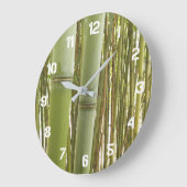 緑竹植物植物植物学 ラージ壁時計 (傾斜)