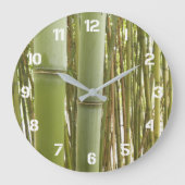 緑竹植物植物植物学 ラージ壁時計 (正面)
