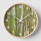 緑竹植物植物植物学 壁時計 (正面)