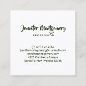 緑竹茎自然撮影広場 スクエア名刺 (裏面)