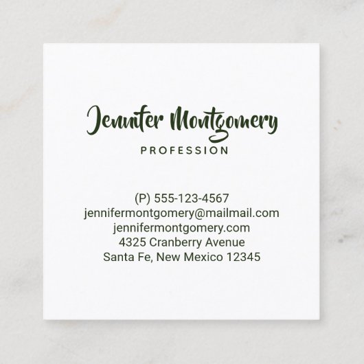 緑竹茎自然撮影広場 スクエア名刺 (裏面)