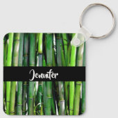 緑竹茎自然撮影 キーホルダー (裏面)