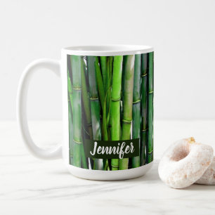 緑竹茎自然撮影 コーヒーマグカップ