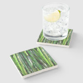 緑竹茎自然撮影 ストーンコースター (横)