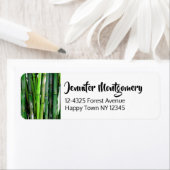 緑竹茎自然撮影 ラベル (インサイチュ)