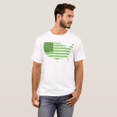 緑米国の旗 Tシャツ (正面フル)