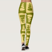 緑素晴らしと砂丘の模様 レギンス (裏面)