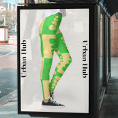 緑素晴らしと砂丘の模様 レギンス