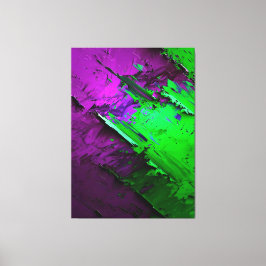 緑素晴らしと紫の抽象芸術 キャンバスプリント