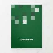 緑素晴らしの透コンテンポラリー過性 三つ折りカード (カバー)