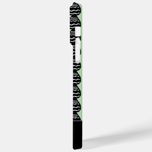 緑素晴らしモダンと黒のパターン Case-Mate iPhoneケース (裏面 / 左)