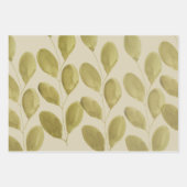 緑素晴らし水色 ラッピングペーパーシート (正面)