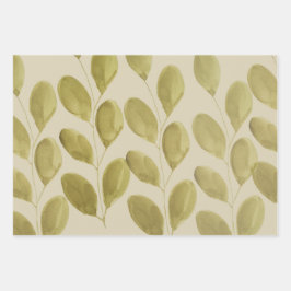 緑素晴らし水色 ラッピングペーパーシート