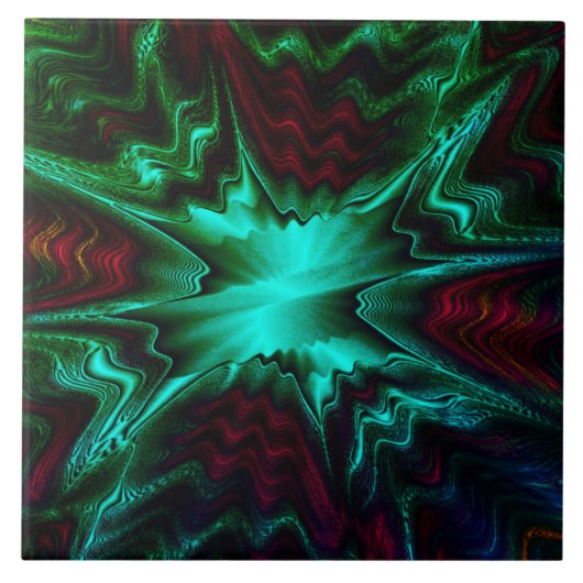 緑素晴らし石英 タイル (正面)