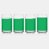 緑素晴らし背景(白縁どデザイン) ガラス缶 (正面)