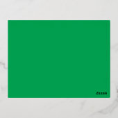 緑素晴らし背景(白縁どデザイン) 箔シーズンポストカード (裏面)