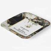 緑素朴とピネコーンオンブラック ペーパープレート (傾斜あり)