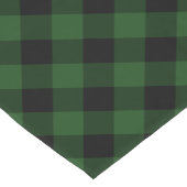 緑素朴と黒のバッファロープレイド ショートテーブルランナー (コーナー)