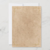 緑素朴のアンティークハートの結婚美しい 招待状 (裏面)