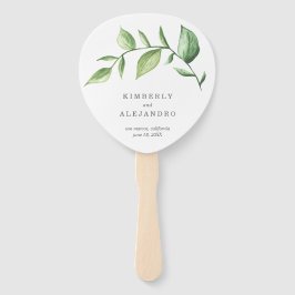 緑素朴のエレガント水の結婚色 ハンドファン