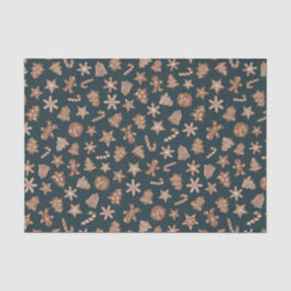 緑素朴のクリスマスCookieパターン 薄葉紙