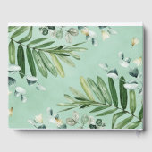 緑素朴のジャングルサファリ動物ベビーシャワー ゲストブック (裏面)