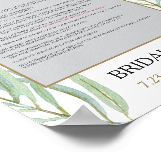 緑素朴のフォトプロップポスターフレーム ポスター (角)