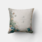 緑素朴のフォークア結婚ート クッション (裏面)