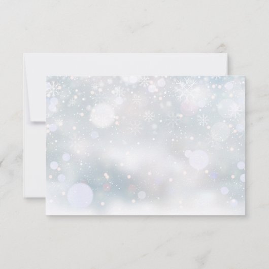 緑素朴のフローラ冬の結婚式 出欠カード (裏面)