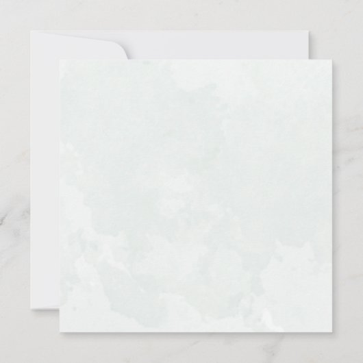 緑素朴のユーカリの水の色結婚の 招待状 (裏面)