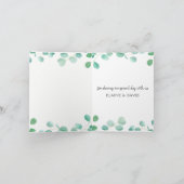 緑素朴のユーカリひまわりサンフラワー 招待状 (内部)