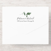 緑素朴のユーカリ書結婚道 オールインワン招待状 (背面)