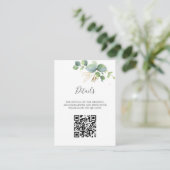 緑素朴のユーカリ結婚サマー。 エンクロージャーカード (スタンド正面)