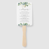 緑素朴のユーカリ結婚サマー。 ハンドファン (裏面)