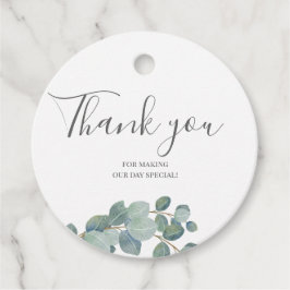 緑素朴のユーカリ結婚サマー。 フェイバータグ