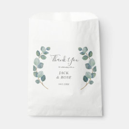 緑素朴のユーカリ結婚サマー。 フェイバーバッグ