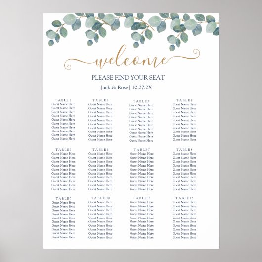 緑素朴のユーカリ結婚サマー。 ポスター (正面)