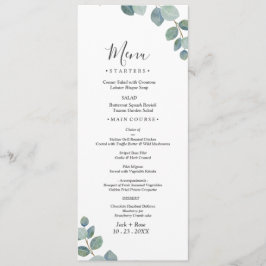 緑素朴のユーカリ結婚サマー。 メニュー
