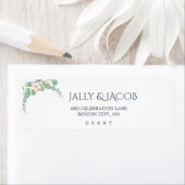 緑素朴のユーカリ結婚サマー。 ラベル (インサイチュ)