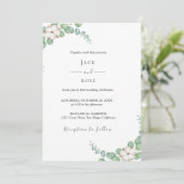 緑素朴のユーカリ結婚サマー。 招待状 (スタンド正面)