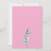 緑素朴のユーカリ結婚サマー。 招待状 (裏面)