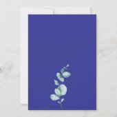 緑素朴のユーカリ結婚サマー。 招待状 (裏面)