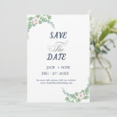 緑素朴のユーカリ結婚サマー。 招待状 (スタンド正面)