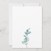 緑素朴のユーカリ結婚サマー。 招待状 (裏面)