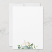 緑素朴のユーカリ結婚サマー。 招待状 (裏面)