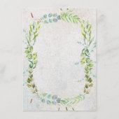 緑素朴のユーカリ結婚式 エンクロージャーカード (裏面)