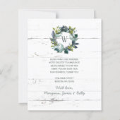 緑素朴のリースウッドバジェット移動カード (裏面)