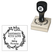 緑素朴のリース手作り独自の作成 ラバースタンプ (押印)