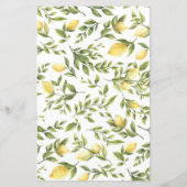 緑素朴のレモン結婚のメニュー (裏面)